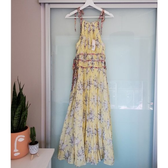 Rebecca Taylor Lemon Pleat Dress, Size 0 - Picture 3 of 4